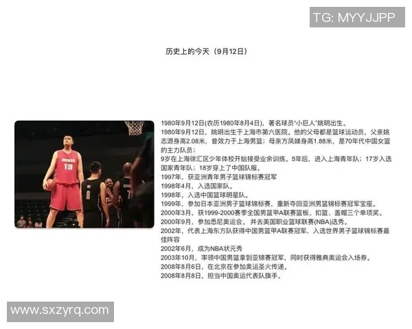 姚明的传奇之路：从篮球场到体育冠军的辉煌人生